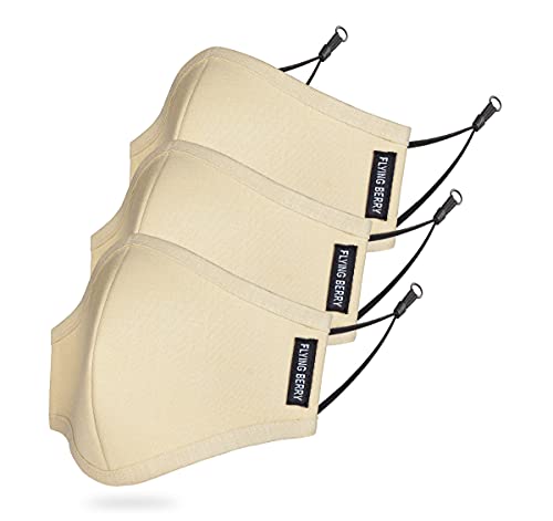 Image of FLYING BERRY Comfortable Anti Pollution Multi Layers Washable Linen Face Mask