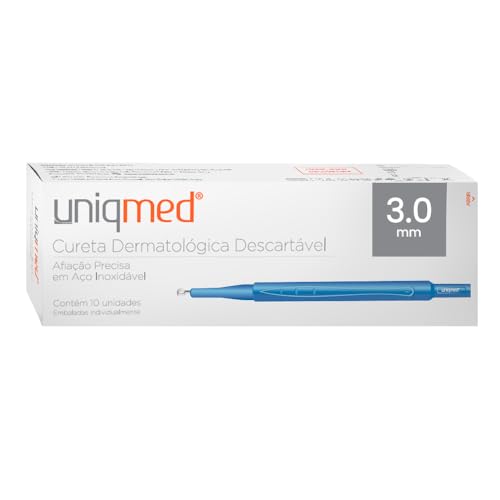 CURETA DERMATOLÓGICA DESCARTÁVEL 3,0MM UNIQMED TAMANHO:3,0MM
