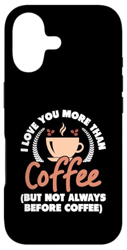 コーヒー豆 - I love you more than coffee スマホケース iPhone 17 用