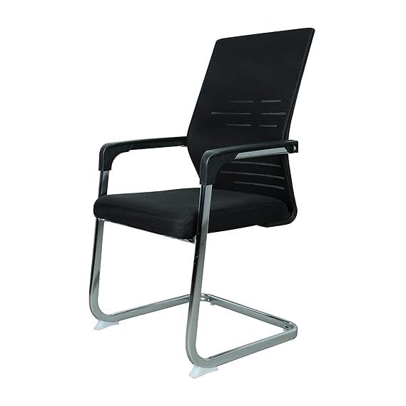 Image of Visitor Chair & Stylish & Durable Visitor Chair, Premium Mesh Fabric with Metal Frame and Meeting Rooms, Modern Ergonomic Design for Comfortable, Professional Seating