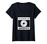 Mujer Para el registro Compro Laserdiscs Awesome Laserdisc Collectors Camiseta Cuello V