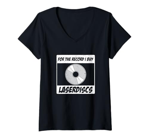 Mujer Para el registro Compro Laserdiscs Awesome Laserdisc Collectors Camiseta Cuello V