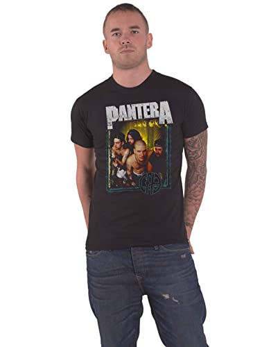 Image of Pantera T Shirt Barbed Band Logo Official Mens Black XL