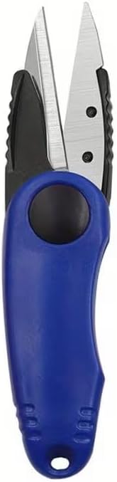 1pc Portable Mini Folding Fishing Scissors With Sheath - Essential Fishing Gear And Supplies - Blue