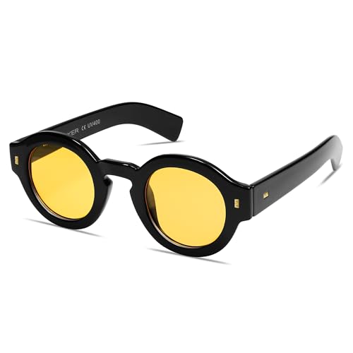 Image of VANLINKER Vintage Round Polarized Sunglasses for Women Men Trendy Shades Retro Circle Sun Glasses VL9743