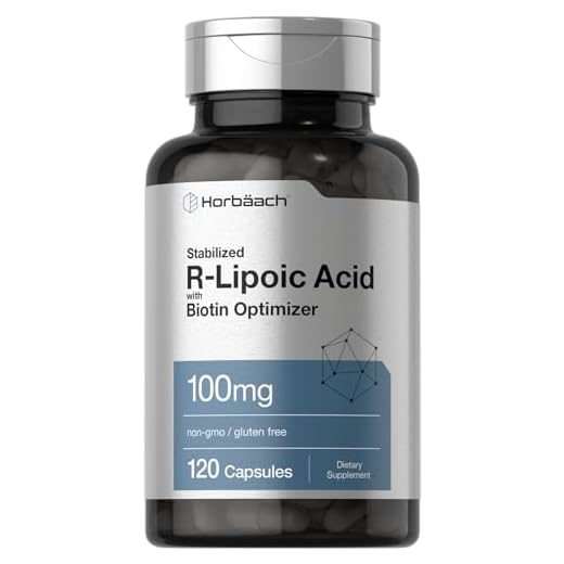 Horbaach R-Lipoic Acid 100 mg | 120 Capsules | with Biotin Optimizer | Non-GMO, Gluten Free | Stabilized R-Lipoic Acid Supplement