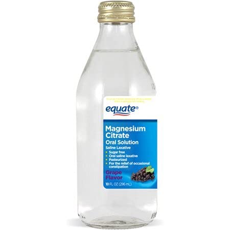Equate - Magnesium Citrate Oral Solution, Saline Laxative, Grape Flavor, 10 Fl Oz - Pack of 2