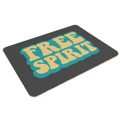 Sets de table en liège napperons noirs bohèmes grand format 4 pièces