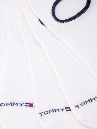 Tommy Hilfiger Men's Flag Logo No-Show Sneaker Liner Socks - 6 Pack (One Size, White)3