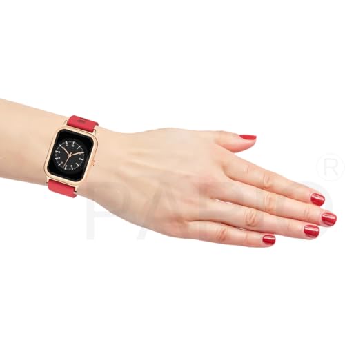Image of PAPIO Rectangle Dial Analog Women's Fashion Wrist Watches, Silicone Strap, Quartz Movement