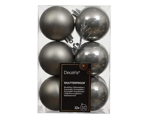 Weihnachtskugeln Kunststoff 6cm 12 Stück - klassisch & bruchsicher -...