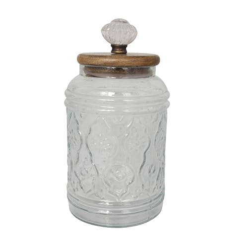 Deco 79 085142 Glass Floral Living Room Decorative Jars Decorative Container thumb #9