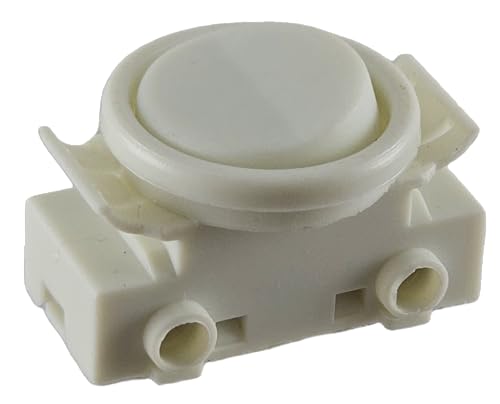 Interruptor basculante empotrable para lámpara de 2 A, 250 V, interruptor basculante con anillo y balancín, adecuado como interruptor de repuesto para lámparas empotradas, lámparas de cocina