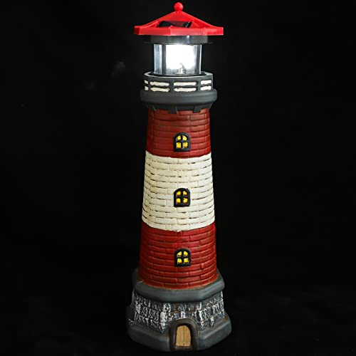 Kisangel Solarbetriebener Leuchtturm – Leuchtturm-Gartenstatue...