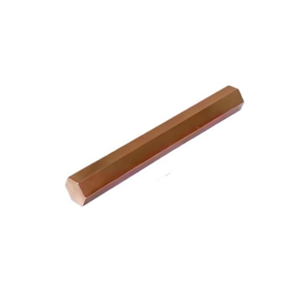 T2 Hexagonal Copper Rod, 8mm Hexagon Copper Stick, Length 500mm Hex Purple Bronze Red Copper Square Bar 1pc