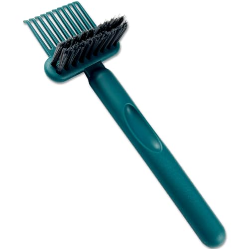 Jaasuee 2-in-1 Hair Brush Cleaning Tool, Green Hairbrush Cleaner and Rake for Removing Hair and Dust, Durable and Ergonomic Design for Home and Salon Use (1 Pack)