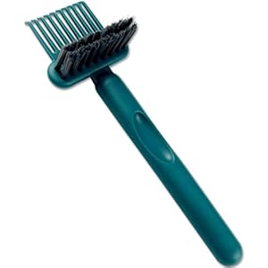 2-in-1 Hair Brush Cleaning Tool, Green Hairbrush Cleaner and Rake for Removing Hair and Dust, Durable and Ergonomic Design for Home and Salon Use (1 Pack)