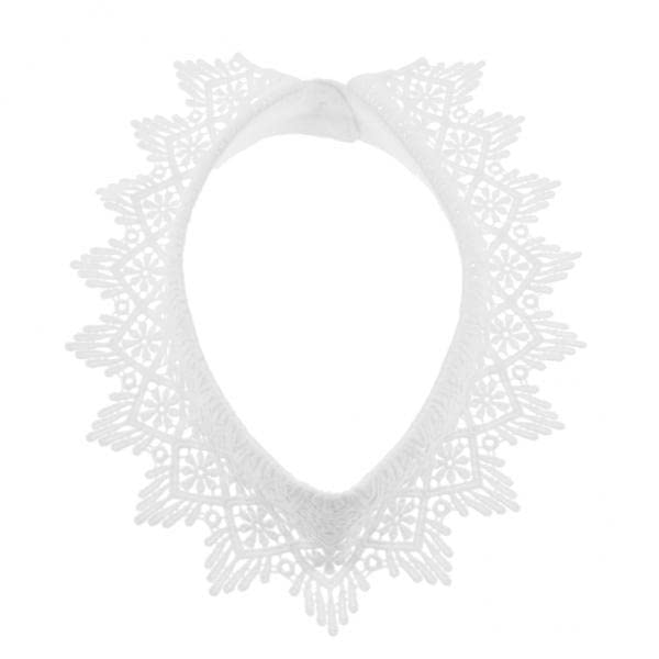 3xWomens Lace Fake Collar Detachable Half Shirt Blouse False Collar White-image-18