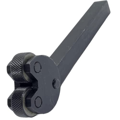 Knurling Tool Pivot Head for Lathe Double Head Adjustable Black Pack of 1
