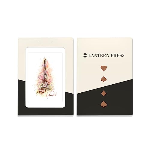 Lantern Press Paris, Torre Eiffel, 52 naipes póker miniatura 4