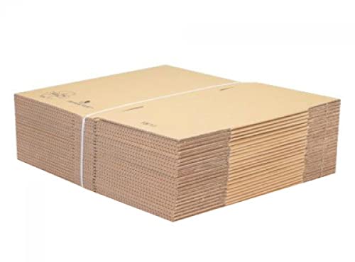 Lot de 10 boites en 40x30x27 cm pour déménager, envoyer, ou stocker. Cartons haute résistance 20 kg avec poignées intégrées adaptées au port de charge lourde. (10)