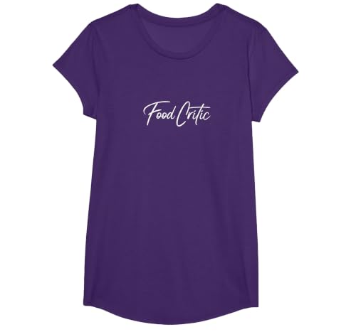 Food Critic T-Shirt, Girls, Purple, Small