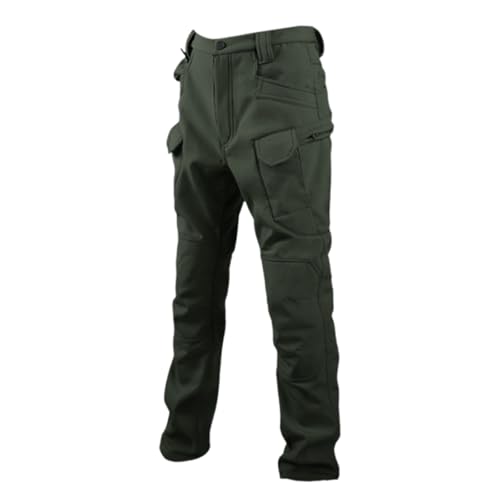 Pantalon cargo d'extérieur pour camping et voyages en hiver coupe-vent doublé polaire
