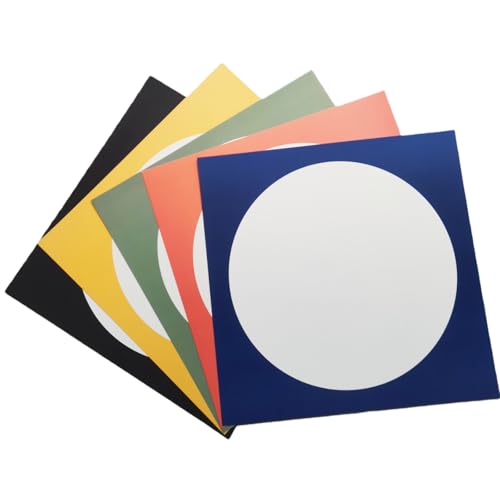 20 Sheets Thick Sketch Paper, Pre-Mounted Xuan Paper Raw, Chinese Calligraphy Round Papers for Painting, DIY Craft, Graffiti, Wall Art Decoration, Scrapbooking, 5 Colors