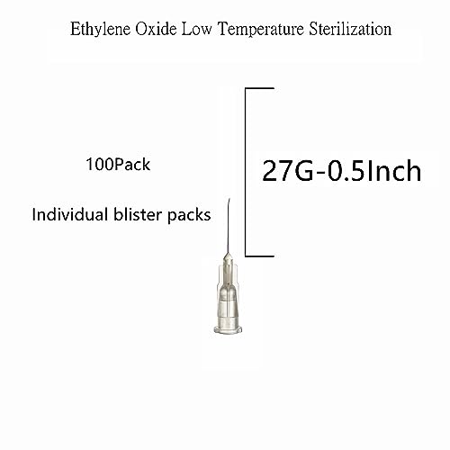 Disposable Luer Lock Needle 100Pack (27G-0.5IN) - Thumbnail 2