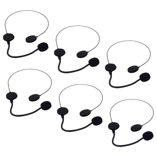 IMIKEYA 6 Piezas Micrófono de Juguete Auriculares Falsos para Disfraz Accesorios de Cosplay Ligero Resistente para Fiesta y Cumpleaños