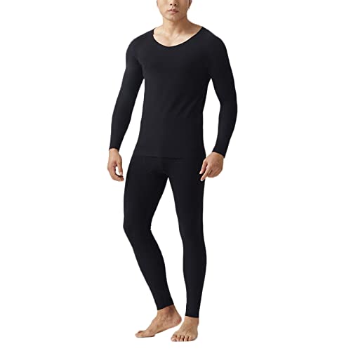 Ensemble thermique homme sous-vêtement technique polyester noir S784