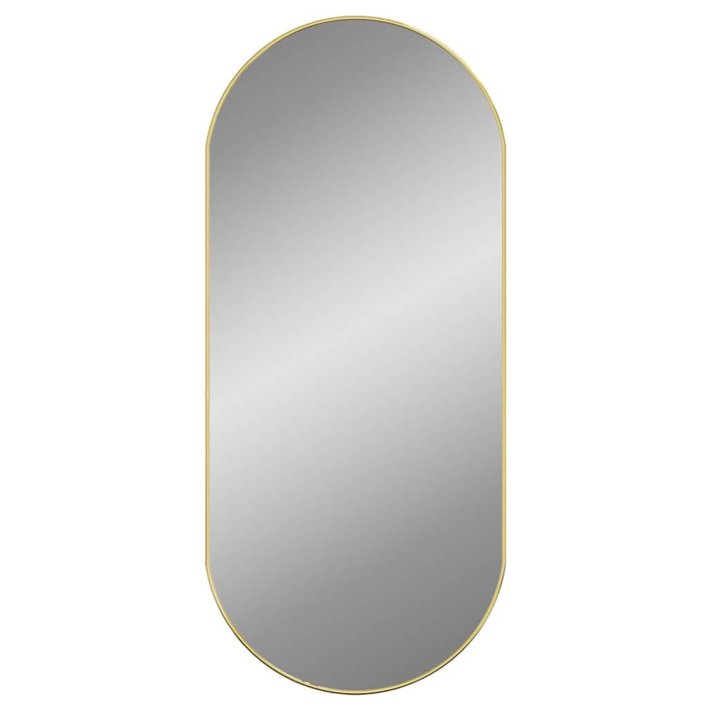 vidaXL Wall Mirror Bathroom Hallway Bedroom Home Decoration Hanging Wall-mounted Vanity Make up Cosmetic Mirror Gold 100x45 cm Oval