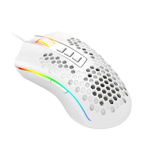 Mouse Gamer Redragon Storm Elite RGB Lunar White M988W-RGB, Branco glide