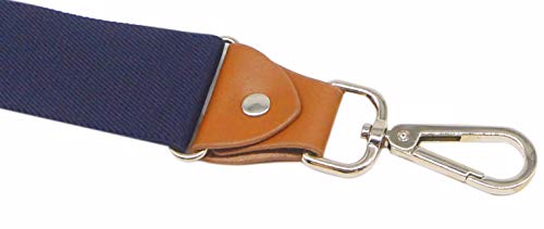Image of Mens Suspenders with 3 Swivel Hooks Belt Loops 1.4 Inch Wide Heavy Duty Adjustable Braces