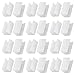 Suiwotin 24pcs 12mm Rectangle Chair Leg Covers, Non-Slip Chair Rail Protectors, Plastic Furniture Feet Guards, Stool Leg Sled Floor Protectors Leg Tips Caps (White)