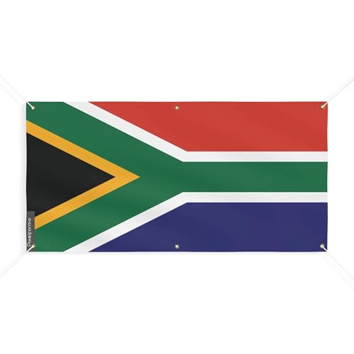 Drapeau Afrique du Sud 110x220cm avec 6 oeillets renforcés pour mât