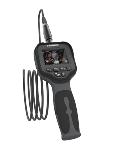 FERREX Endoskopkamera, 7,1 cm IPS-Display, 115 cm Inspektionskamera Schwanenhals, 6-Fach Zoom, mit Transportkoffer
