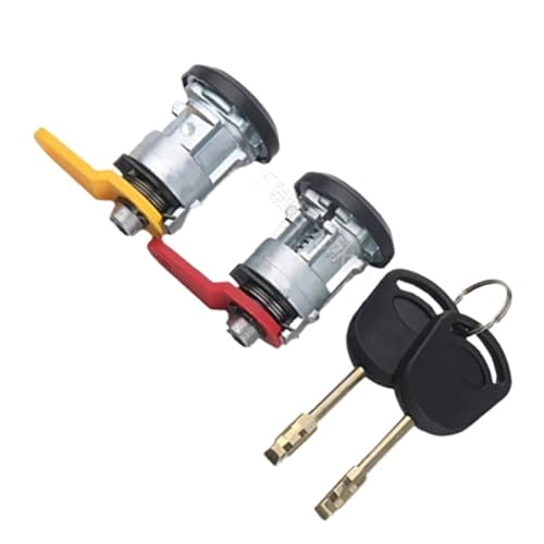 Cilindro de cerradura para Ford Fiesta 2003-2006 kit de bombines de puertas izq y der con 2 llaves