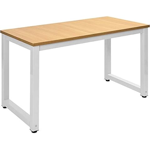 Bidook Modern Simple Design Computer Desk Table Workstation for Small Space Place Home Office Writing Table(oak)(UK Stock) Cover