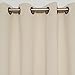 Beige Wide Width Antique Brass Grommet Top Thermal Insulated Blackout Curtain 100 Inch Wide by 96 Inch Long Panel