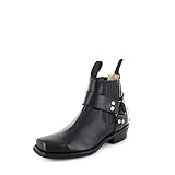  Fashion Boots BU2003 Inter Negro Stiefelette für Damen und Herren Schwarz Bikerstiefelette, Groesse:47