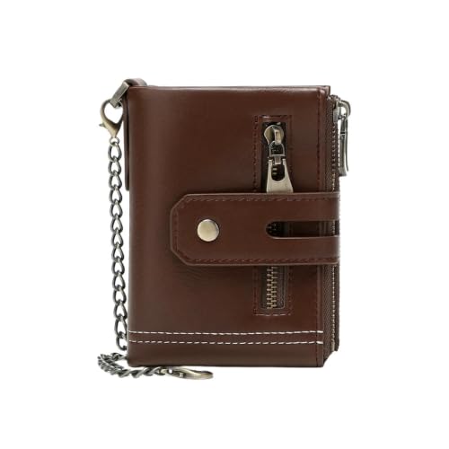 Porte feuille pour homme sécurisé anti-perte avec double zip