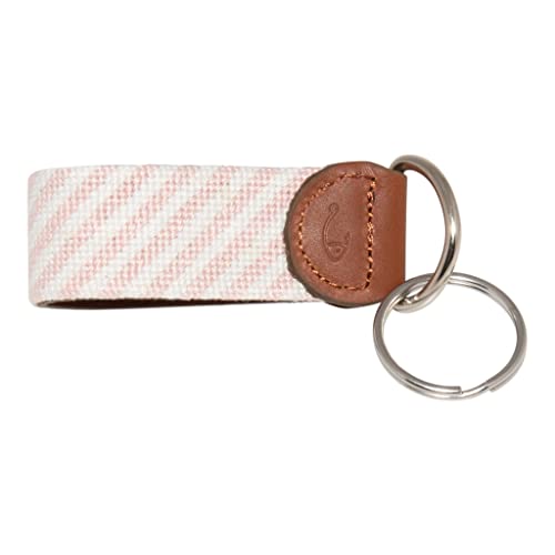 Image of Leather Hand-Stitched Needlepoint Key Fob or Key Chain