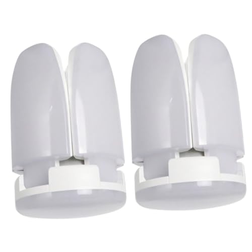 PENIKOKO 2 piezas Lámparas LED de Techo Plegables para Garaje Luces Ajustables para Almacenes Sótanos Talleres Interiores