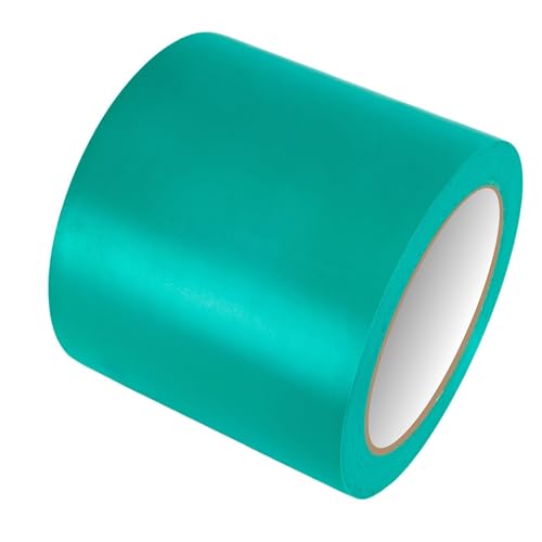Image of GTSE 4 inch x 108 ft Green PVC Vinyl Floor Tape, 12 Rolls, Safety Marking Tape, 6 mil Thick, Suitable for Dance Floors, Gyms, Warehouses, Sports Facilities