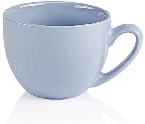Tasse groß Porzellan 600 ml Jumbotasse bunt XXL Jumbobecher Blau...