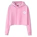 Produktbild Lfly Damen Kapuzenpullover Freizeit Kuss Drucken Bluse Casual Langarm Kordelzug Kapuzen Sweatshirts Mode kurz Hoodie Christmas T Shirts Weihnachten Bluse Tops S