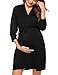 SWOMOG Women's Maternity Nursing Robe Pregnancy Breastfeeding Bathrobes 3 in 1 Labor Delivery Nightgowns
