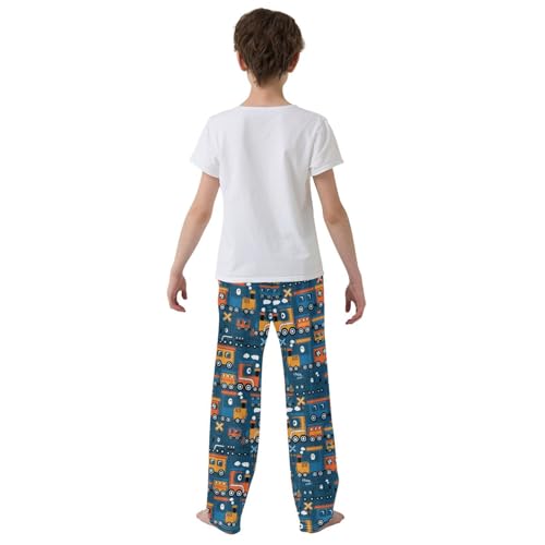 ZZXXB Lovely Train Boys Long Pants Soft Trousers Elastic Waist Kids Lounge Bottoms with Pockets S-XL3