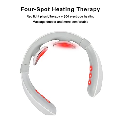 Meeegou Electric Neck Massager With Heat, Electromagnetic Pulse Neck Massager,Tens Massager For Pain Relief, 6 Modes 15 Levels Deep Tissue Massage, Portable And Soothing #TOP1